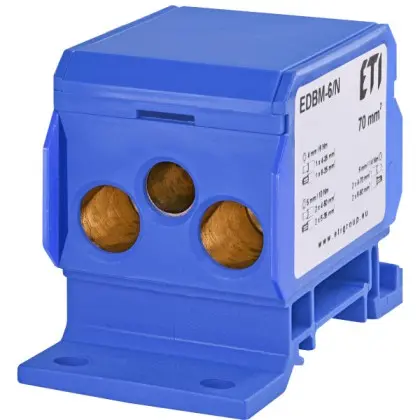 Розподільний блок ETI 001102416 EDBM-6/N (192А 1x4-70; 2x4-50; 1x4-25) Розподільний блок ETI 001102416 EDBM-6/N (192А 1x4-70; 2x4-50; 1x4-25)