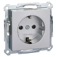 Механізм розетки SCHUKO з центр.платою алюміній 16А Merten, MTN2301-0460