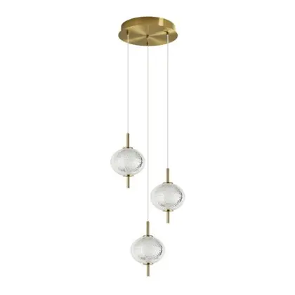 Подвесной светильник, люстра Italux PND-81418-3-BK-GD Corado LED 3x12W 3000K 1084Lm IP20 золотой Подвесной светильник, люстра Italux PND-81418-3-BK-GD Corado LED 3x12W 3000K 1084Lm IP20 золотой