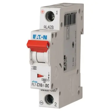 Автоматичний вимикач Eaton PL7-C10/1-DC 250В DC 10А C Автоматичний вимикач Eaton PL7-C10/1-DC 250В DC 10А C