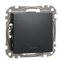 Перехресний перемикач Schneider Electric Sedna Design & Elements з підсвіткою чорний SDD114107L