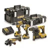 Набір з електроінструментів DeWALT DCK422P3 (DCD796, DCF887, DCH273, DCG405) з 3 АКБ та ЗУ