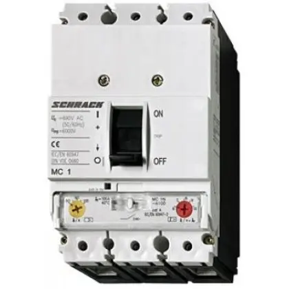 Эл.автомат Schrack Technik MC1B-A160 3P25кА тип A, 160А Эл.автомат Schrack Technik MC1B-A160 3P25кА тип A, 160А