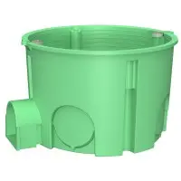 Монтажная наборная коробка для сплошных стен Plank Electrotechnic BOXES MB001 (PLK5001500) типа МВ 65х45мм (салатовая)