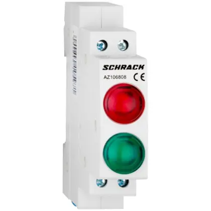 Двойной модульный LED индикатор (красный и зеленый) Schrack AZ106808 230В AC Двойной модульный LED индикатор (красный и зеленый) Schrack AZ106808 230В AC