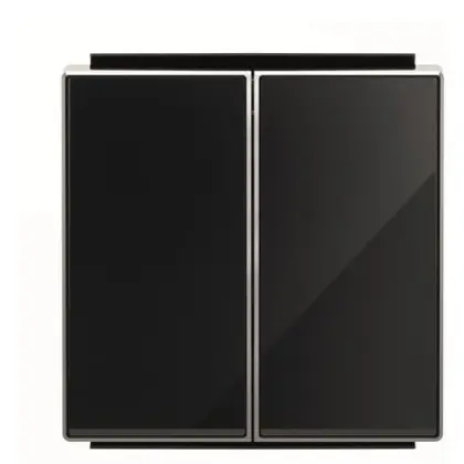 Подвійна клавіша вимикача ABB Sky 2CLA851100A2501 8511 CN (чорне скло) Подвійна клавіша вимикача ABB Sky 2CLA851100A2501 8511 CN (чорне скло)