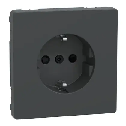 Розетка Schneider Electric D-Life MTN2300-6034 с з/к и антрацит Розетка Schneider Electric D-Life MTN2300-6034 с з/к и антрацит