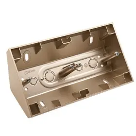 Подвійна кутова коробка Kontakt Simon Simon 54 Premium DPNR2/44 для накладного монтажу під рамки (золото)