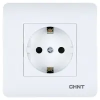Розетка Chint NEW3 з заземленням біла (715389)
