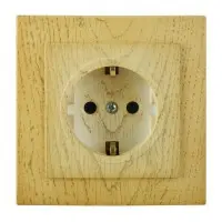 Розетка Nilson Touran клен 1-я с заземлением ( 24281017 )