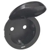 Накладка 2к+з розетки Legrand Celiane (067940) із кришкою (графіт) Накладка 2к+з розетки Legrand Celiane (067940) із кришкою (графіт)