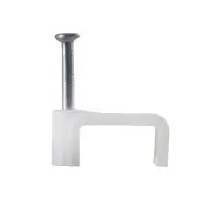 Кабельная скоба Аско-Укрем 5мм плоска белая 100шт (A0150030016)