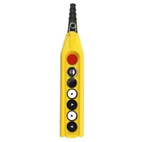 Пульт управления EMAS PV7E30B22AC20 (PV7E30B22A20) на 7 кнопок (4 кнопки + кнопка с ключем + аварийный стоп) D=30mm 1 скорость