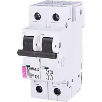 Автоматичний вимикач ETI 002123712 ETIMAT 10 2p B 6А (10 kA)