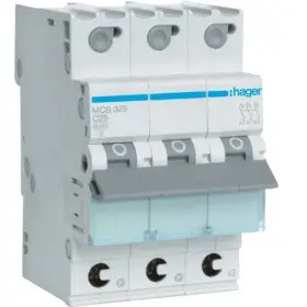 Автоматический выключатель Hager MCS325 QC 6кА C 25A 3P