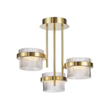 Люстра Italux PND-77362-3-24W-GD Tiara LED 3x24W 3000K 2603Lm IP20 золотий Люстра Italux PND-77362-3-24W-GD Tiara LED 3x24W 3000K 2603Lm IP20 золотий