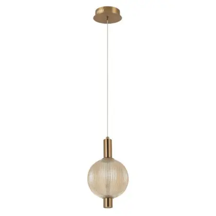 Подвесной светильник, люстра Italux PND-83631-1-AB-AMB Lenti LED 1x7W 3000K 553Lm IP20 янтарный Подвесной светильник, люстра Italux PND-83631-1-AB-AMB Lenti LED 1x7W 3000K 553Lm IP20 янтарный