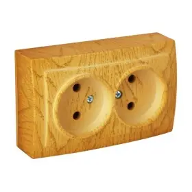 Розетка Nilson Themis дуб 2-на без заземлення ( 26251024 )