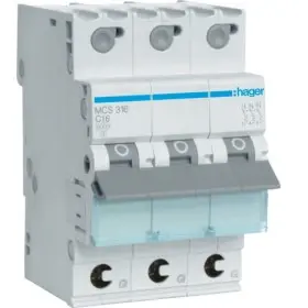 Автоматичний вимикач Hager MCS316 QC 6кА C 16A 3P