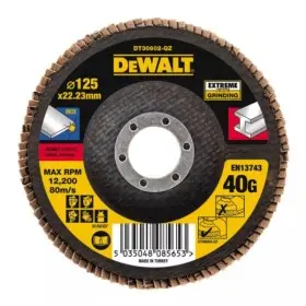 Плоский пелюстковий шліфкруг по металу DeWALT DT30602 Eхtreme 40G 125х22,23мм
