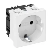 Розетка OBO Bettermann modul 45 с заземлением и шторками 250В 16A 0˚ белая (6120008) Розетка OBO Bettermann modul 45 с заземлением и шторками 250В 16A 0˚ белая (6120008)