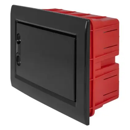 Встроенный пластиковый корпус E.Next e.plbox.pro.w.08b.black 8м черный IP40 (CP12908B) Встроенный пластиковый корпус E.Next e.plbox.pro.w.08b.black 8м черный IP40 (CP12908B)