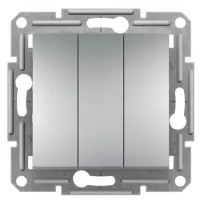 Триклавішний вимикач Schneider Electric Asfora EPH2100161 (алюміній)
