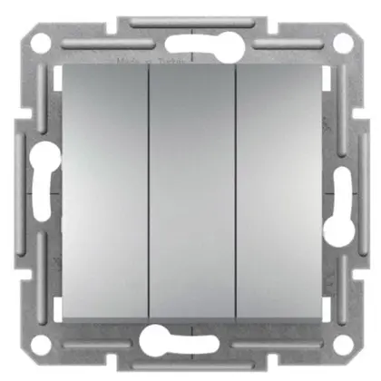 Триклавішний вимикач Schneider Electric Asfora EPH2100161 (алюміній)
