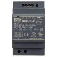 Блок живлення Mean Well на DIN-рейку 60W DC48V (HDR-60-48) Блок живлення Mean Well на DIN-рейку 60W DC48V (HDR-60-48)