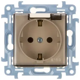 Розетка із з/к із кришкою Simon 10 крем