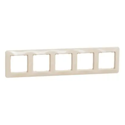 Рамка 5-постовая Schneider Electric Sedna Design бежевая SDD312805