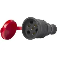 Силовой разъем на кабель E.Next e.socket.rubber.031.25
