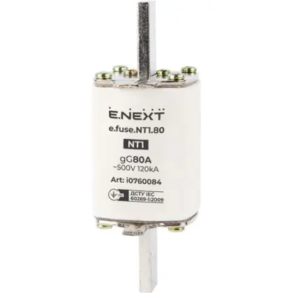 Плавкий предохранитель E.Next e.fuse.NT1.80 габарит 1 80А (i0760084)