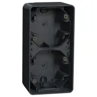Накладний вертикальний блок підрозетників Schneider Electric MUR37912 IP55 (антрацит) Накладний вертикальний блок підрозетників Schneider Electric MUR37912 IP55 (антрацит)