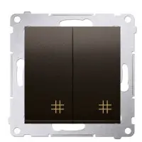 Двойной перекрестный выключатель Kontakt Simon Simon 54 Premium DW7/2.01/46 (бронза)