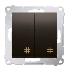 Подвійний перехресний вимикач Kontakt Simon Simon 54 DW7/2.01/46 (бронза)