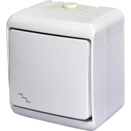 Выключатель проходной Eti Hermetics VHE-3L IP54 с подсветкой белый (4668009)
