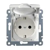 Розетка с крышкой, WL1150 Lumina-2, белая, Hager