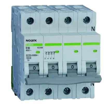 Автоматичний вимикач NOARK Ex9BN 3PN C6 6А 6кА C 3P+N (100154)