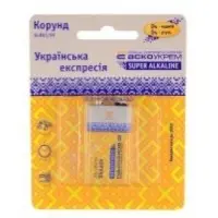 Батарейка щелочная Аско-Укрем Корунд.6LR61.BL1 (блистер 1шт)