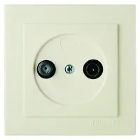 Розетка Nilson Touran кремовая TV-SAT проходная ( 24121036 )