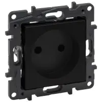 Розетка Legrand Niloe Step 16А 250В гвинтовий механізм чорна (863519) Розетка Legrand Niloe Step 16А 250В гвинтовий механізм чорна (863519)