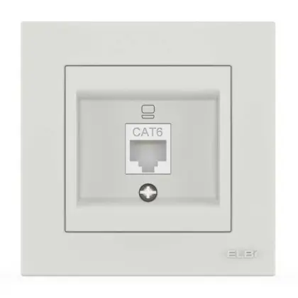 Розетка EL-BI VEGA белый мат компьютерная 1-я CAT6 RJ45 ( 510-016200-247 ) Розетка EL-BI VEGA белый мат компьютерная 1-я CAT6 RJ45 ( 510-016200-247 )