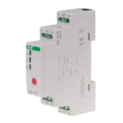 Импульсное реле F&F BIS-419-LED 230В 4 функции Импульсное реле F&F BIS-419-LED 230В 4 функции