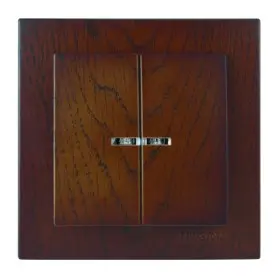 Выключатель Nilson Touran орех 2кл с подсветкой ( 24271004 )