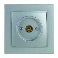 Розетка Nilson Thor серебро TV проходная ( 27131028 )