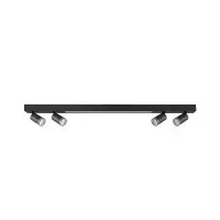 Стельовий світильник Goldlux 327406 Paris GU10+Led 5x10+24W 4000K 1800Lm IP20 Чорний Стельовий світильник Goldlux 327406 Paris GU10+Led 5x10+24W 4000K 1800Lm IP20 Чорний