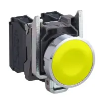 Металлическая кнопка Schneider Electric XB4BA51 Harmony XB4 желтая Металлическая кнопка Schneider Electric XB4BA51 Harmony XB4 желтая