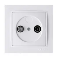Розетка Nilson Thor белая TV-SAT проходная ( 27111036 )