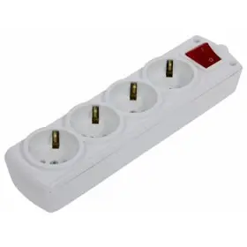 Четырехместная колодка E.Next e.t.es.4.z.s с заземлением и выключателем (s042106)